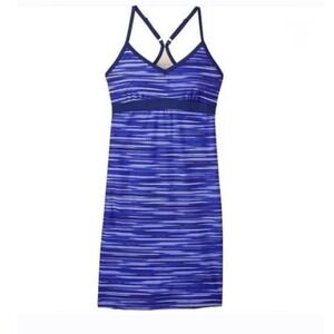 Athleta Shorebreak swim dress blue space dye women's medium